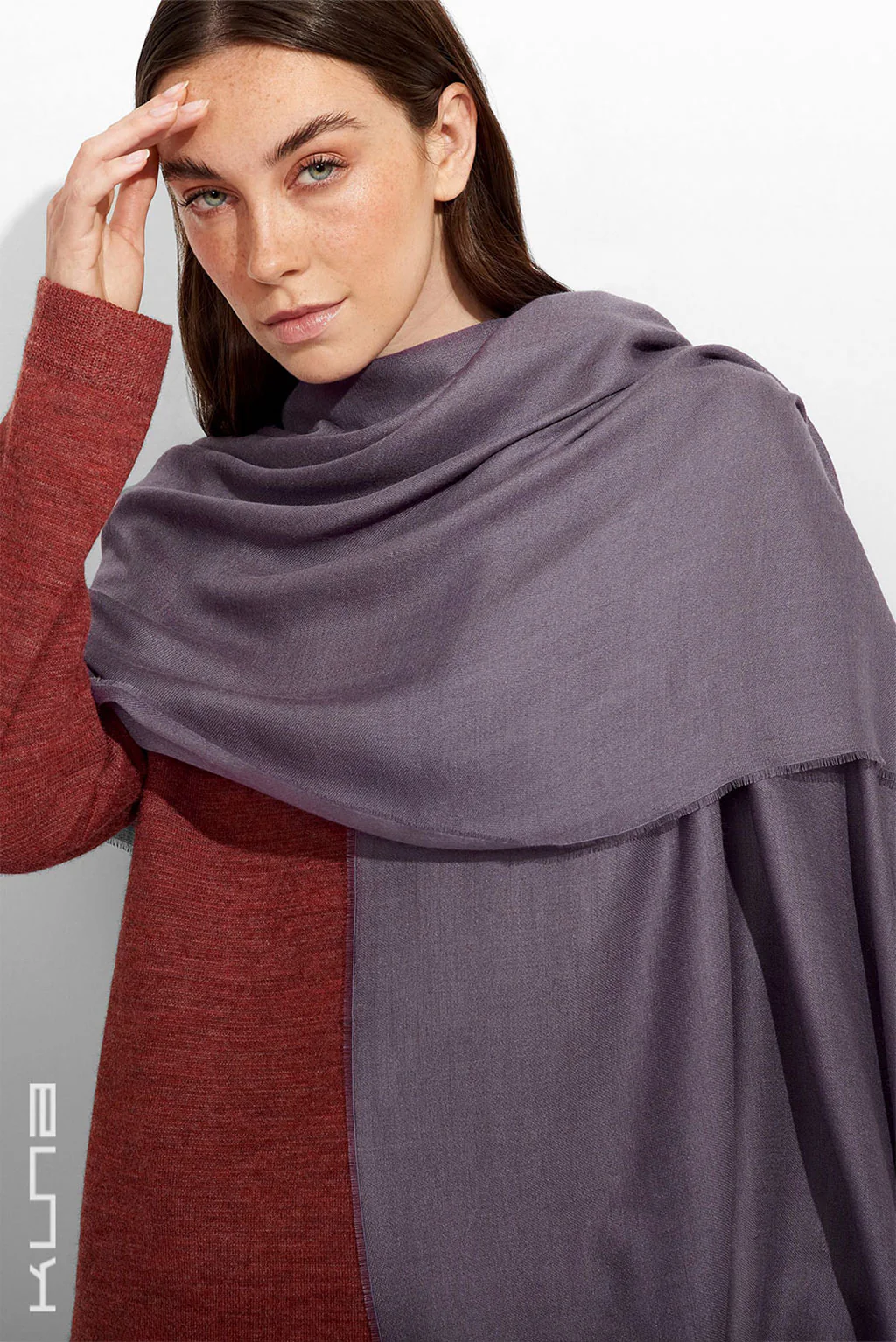 Teaberry Baby Alpaca & Silk Shawl - Image 7