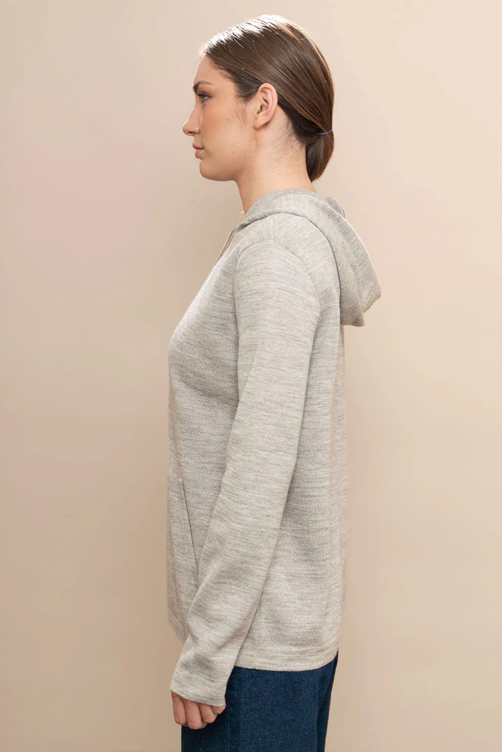 Women's Baby Alpaca & Cotton Hoodie - Image 4
