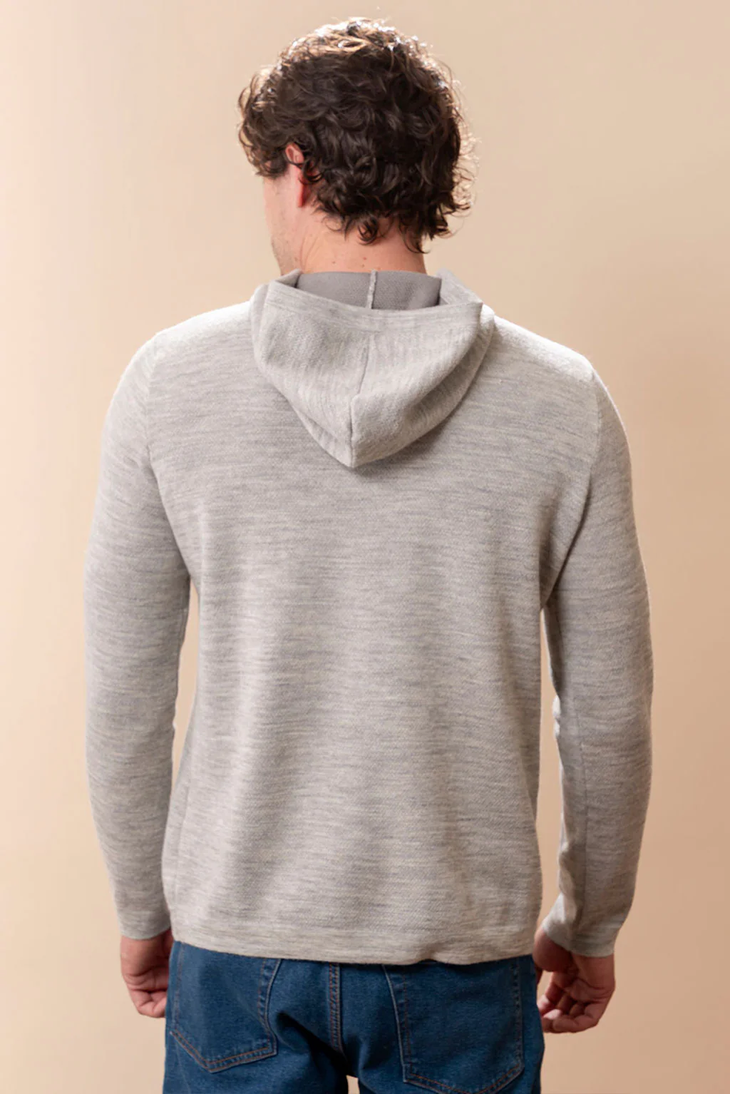 Men's Slim-Fit Baby Alpaca & Cotton Hoodie - Image 5